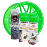Kit complet reparatie si vopsire jante culoare Verde Fluorescent, V4 - imagine 2