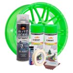 Kit complet reparatie si vopsire jante culoare Verde Fluorescent, V2 - imagine 2