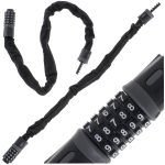 Antifurt bicicleta, Dispozitiv de blocare biciclete, Cifru cu 5 digits, lungime 90cm, culoare Neagra - imagine 5