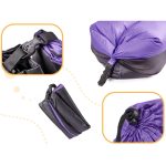 Saltea Autogonflabila Lazy Bag, 185 x 70cm, Negru Violet - imagine 2