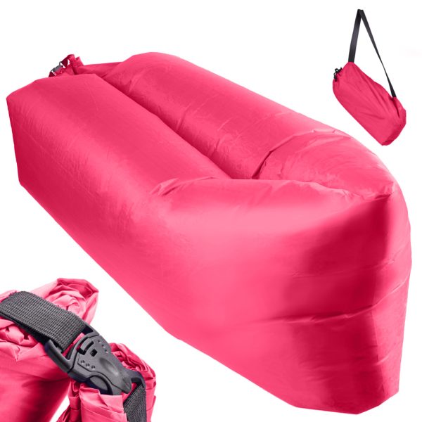 Saltea Autogonflabila Lazy Bag, 230 x 70cm, Roz
