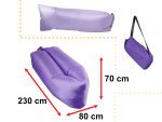 Saltea Autogonflabila Lazy Bag, 230 x 70cm, Violet - imagine 3
