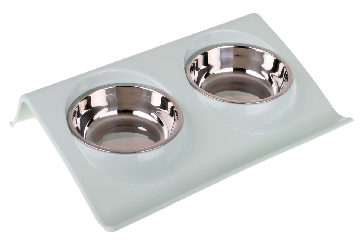 KX727159628-2.jpg Set 2 buc. castron metalic cu suport pentru hranire animale de companie - imagine 1