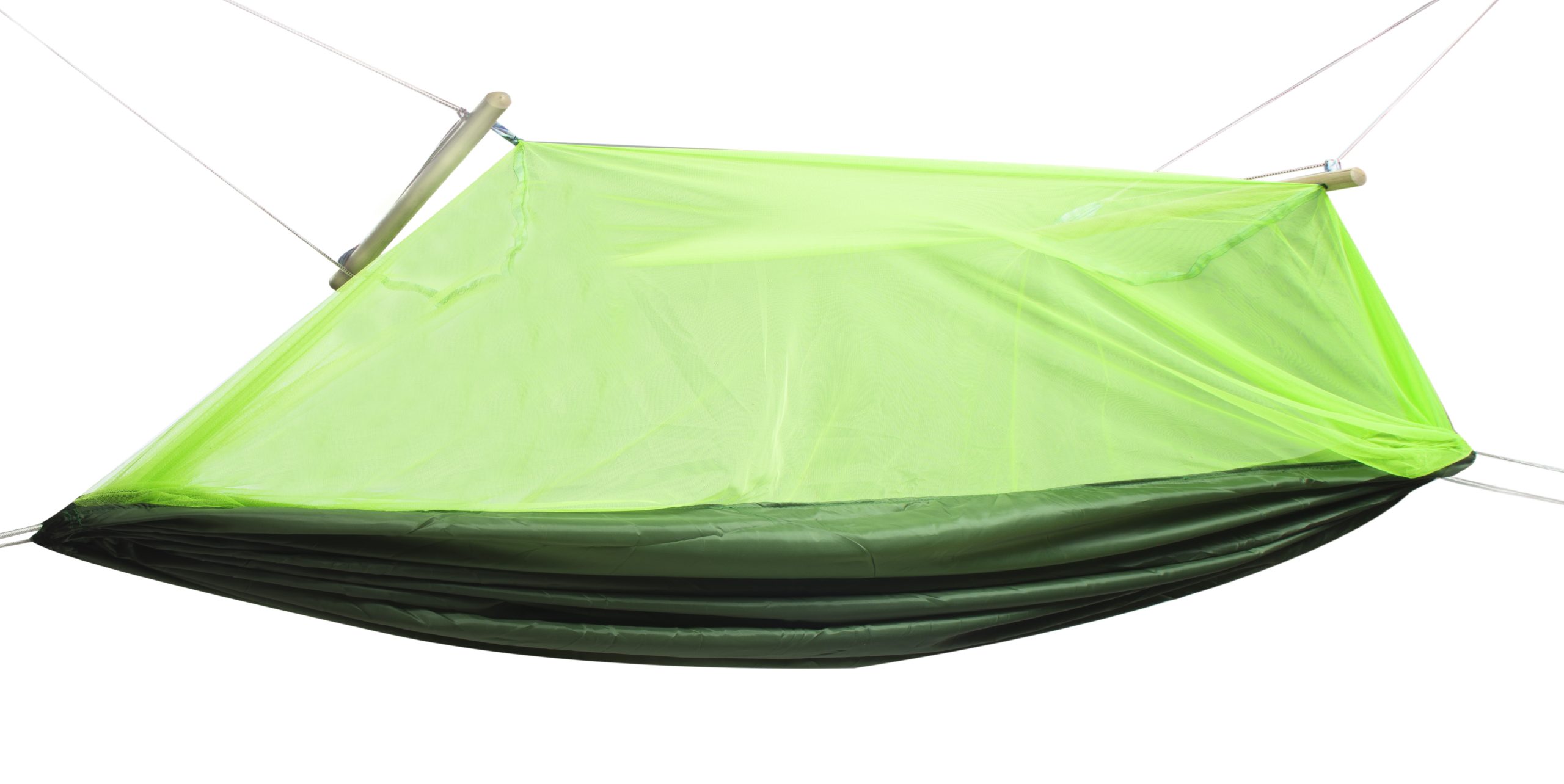 KX751052665-scaled-3.jpg Hamac de Camping Dublu (2 persoane), 200 x 100 cm + Plasa de tantari, culoare Verde - imagine 1