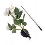 Lampa solara pentru gradina, Gardlov, trandafir cu 3 flori, 3 LED, 5 culori, 80 cm - imagine 5