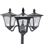 Lampa solara tip felinar pentru gradina, 3 LED, 51.5x47x182.5 cm - imagine 4