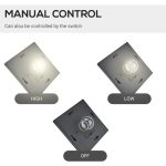 Lampa solara tip felinar pentru gradina, 3 LED, 51.5x47x182.5 cm - imagine 9