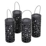 Set 4 lampi solare de gradina cu picior si agatatoare tip "Felinar" cu LED - imagine 8