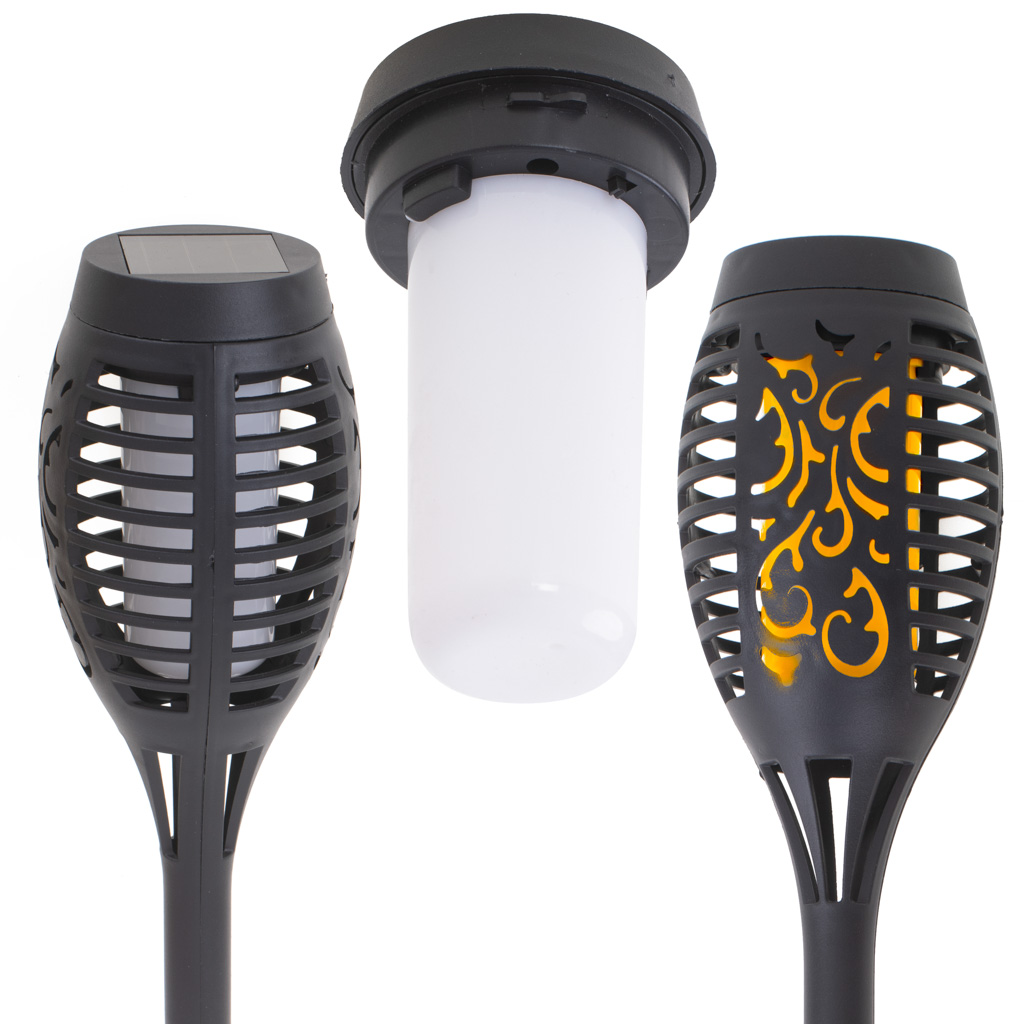 Lampy-solarne-ogrodowe-pochodnie-12LED-4szt-111509-3.jpg Set 4 lampi solare de gradina tip "Torta" cu 12 LED-uri - imagine 3