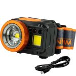 Lanterna cap cu acumulator, LED CREE XPG 5 W + LED COB 3 W, 400 lm + 120 lm, ZOOM, Richmann Exclusive - imagine 3