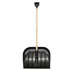 Lopata pentru zapada cu coada de lemn, protectie metalica, 45x39 cm
