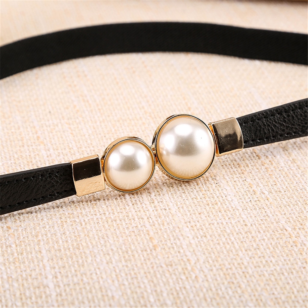 Luxury-Leather-Men-Waist-Chain-Belt-Fashion-Women-s-Dress-Ceinture-Femme-Pearl-Belts-For-Jeans-2.jpg Curea rochie neagra, subtire cu perle, lungime 65cm - imagine 1