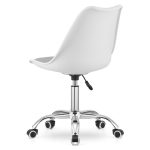 Masa de toaleta/machiaj + scaun Alba, alb, cu oglinda si LED-uri, Irina, 94x43x141 cm - imagine 3
