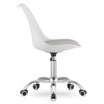 Masa de toaleta/machiaj + scaun Alba, alb, cu oglinda si LED-uri, Irina, 94x43x141 cm - imagine 6