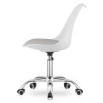 Masa de toaleta/machiaj + scaun Alba, alb, cu oglinda si LED-uri, Irina, 94x43x141 cm - imagine 12