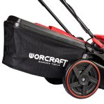 Masina de tuns iarba, gazon, electrica, motor fara perii, 2x20V Li-ion 4 Ah, incarcator, 43 cm, Worcraft - imagine 14