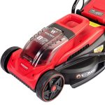 Masina de tuns iarba, gazon, electrica, motor fara perii, cu 2 acumulatori 4 Ah, incarcator, 2x20V Li-ion, 32 cm, Worcraft - imagine 12