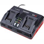Masina de tuns iarba, gazon, electrica, motor fara perii, cu 2 acumulatori 4 Ah, incarcator, 2x20V Li-ion, 32 cm, Worcraft - imagine 9