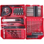 Masina gaurit/insurubat, 2x20V Li-ion, 2 Ah, incarcator si set burghie, varfuri si biti, 73 piese