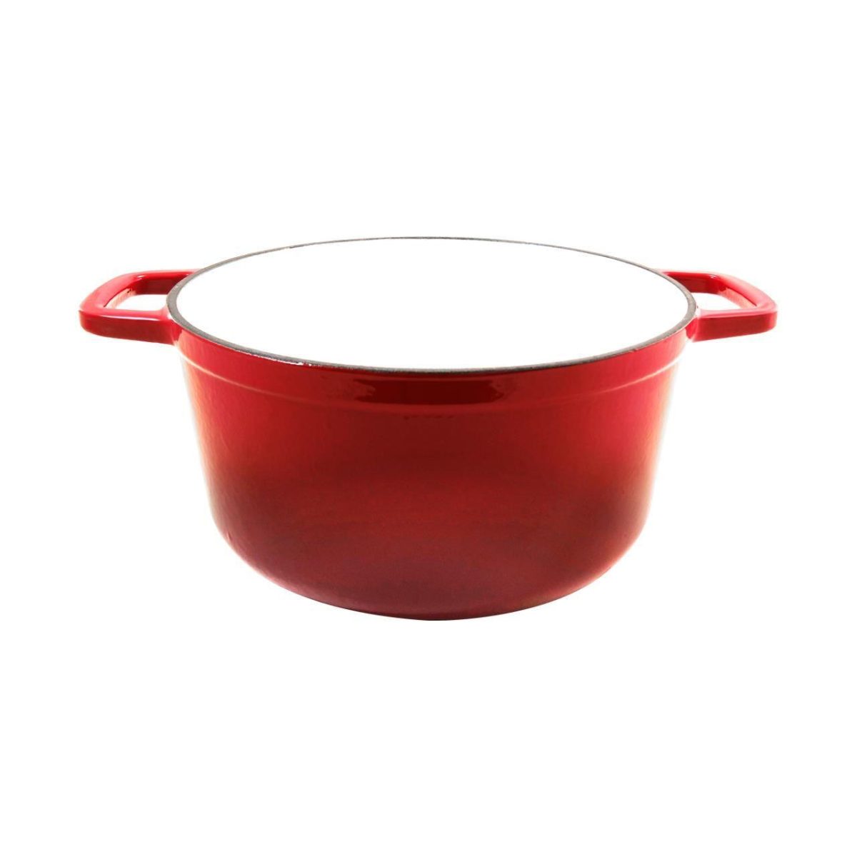 Oala De Fonta Emailata Cu Capac, Lingura De Lemn, 5.2 L, Perfect Home