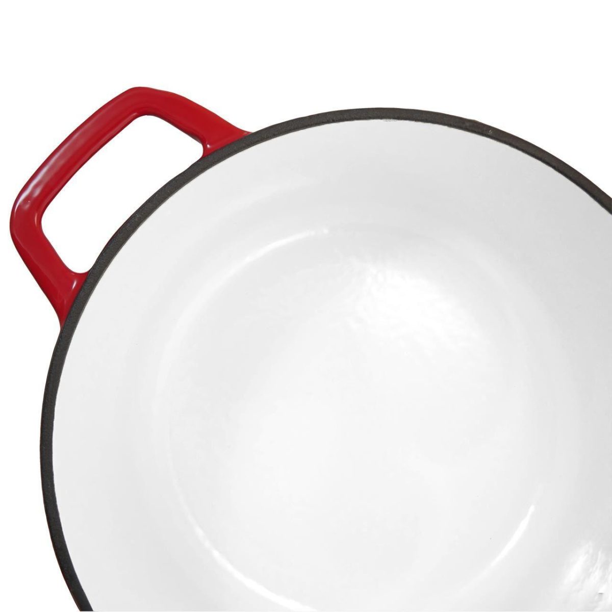 Oala De Fonta Emailata Cu Capac, Lingura De Lemn, 5.2 L, Perfect Home