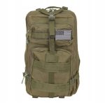 Ghiozdan/rucsac tactic, Trizand, 5 compartimente, poliester 600D, verde, 35 L, 37x29x55 cm