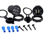 Voltmetru cu 2 x porturi incarcare USB, pentru vehicule offroad, ATV, SSV, quad, moto sau utilaje agricole, alimentare 12V - imagine 5