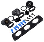 Priza de Bricheta Universala, etansa, cu Voltmetru si incarcare 2 x USB, pentru vehicule offroad, ATV, SSV, quad, moto sau utilaje agricole, alimentare 12V - imagine 5