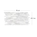 Panou decorativ, PVC, model piatra 3D, nuante gri inchis, 96x48.5 cm