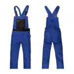 Pantaloni de lucru cu pieptar, salopeta, albastru, model Grandmaster, 182 cm, marimea XL