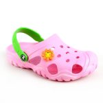 Papuci/saboti, clogs, pentru copii, spuma EVA, roz si verde, marimea 30, Jose Amorales