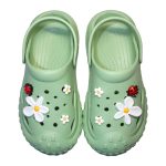 Papuci/saboti, clogs, pentru femei, spuma EVA, verde oliv deschis, marimea 40, Jose Amorales - imagine 6