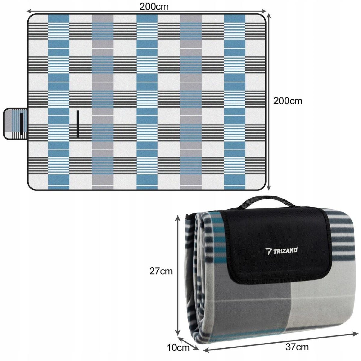 Patura Plaja/Picnic, Impermeabila, Multicolora, 2X2 M, Trizand