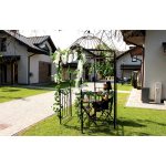Pavilion/foisor cu arcada pentru gradina, plante cataratoare, metalic, bronz antic, 180x156x275 cm - imagine 7