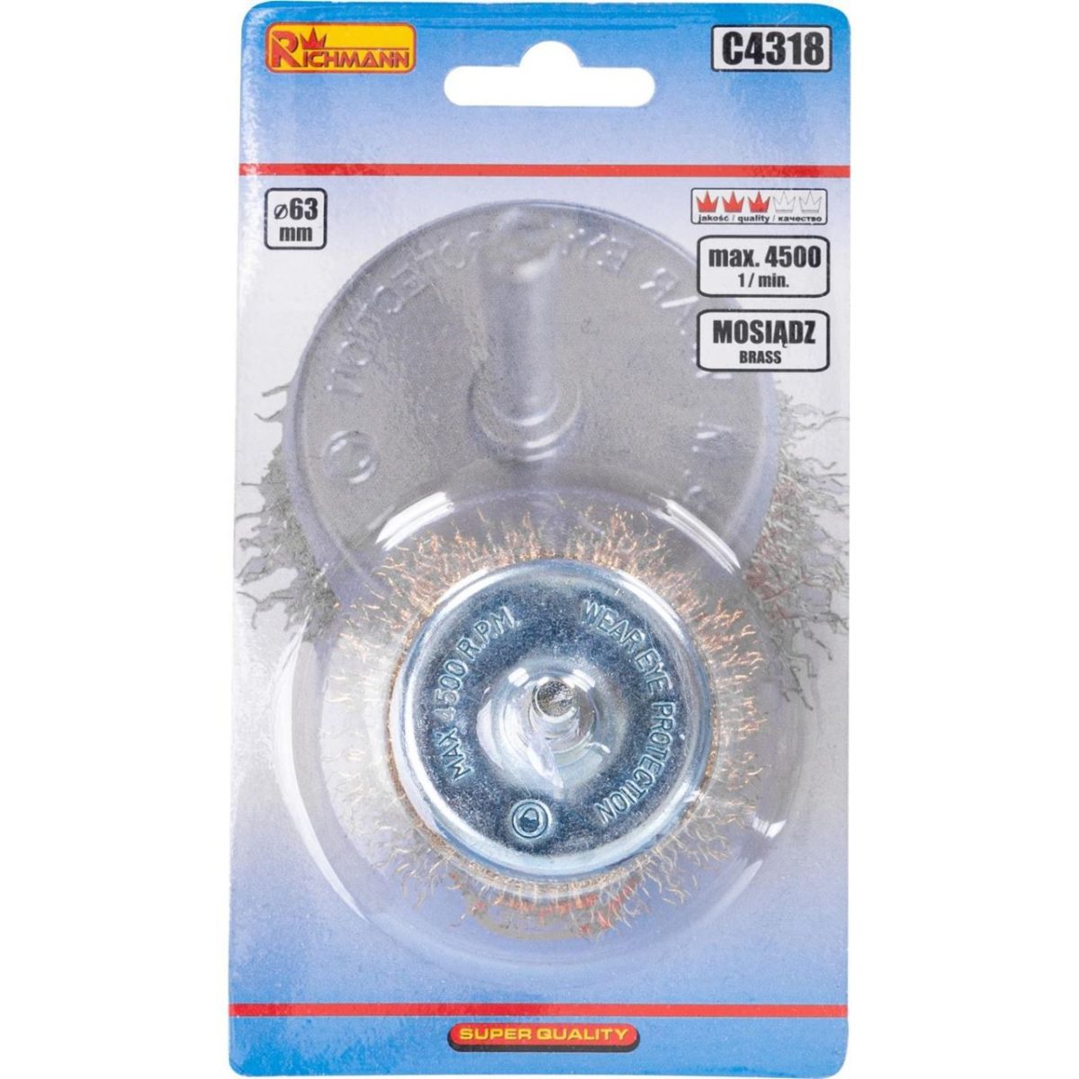 Perie Sarma Alama, Tip Cupa, Cu Tija, 63 Mm, Richmann 