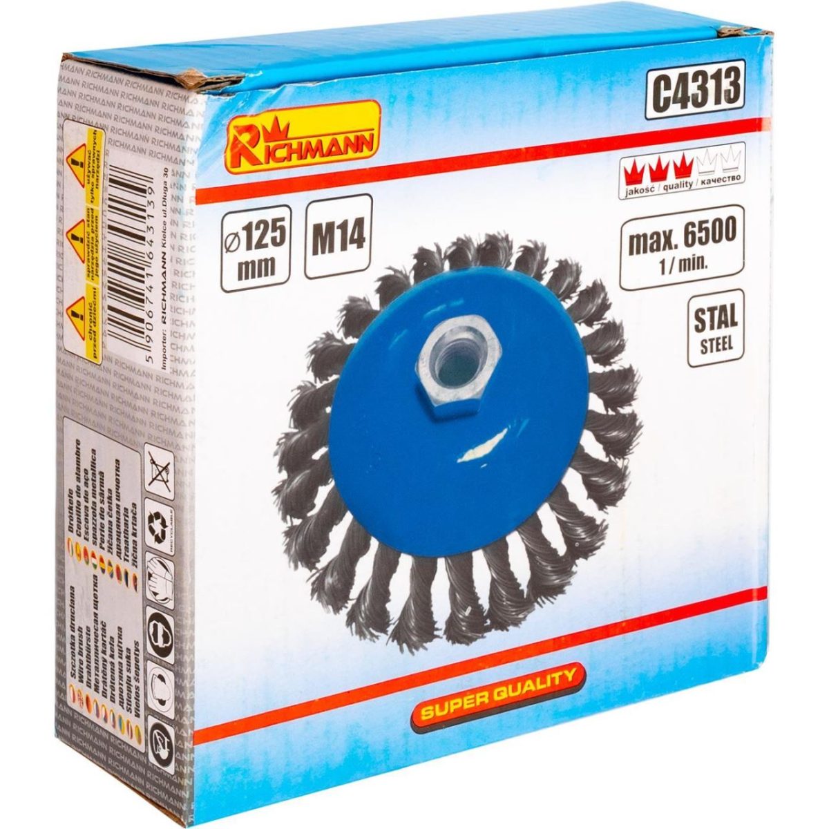 Perie Sarma Otel, Tip Cupa, Cu Toroane, M14, 125 Mm, Richmann