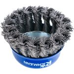 Perie sarma otel, tip cupa, cu toroane, M14, 65 mm, Richmann  - imagine 3