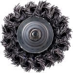 Perie sarma otel, tip cupa, cu toroane, tija, 75 mm, Richmann 