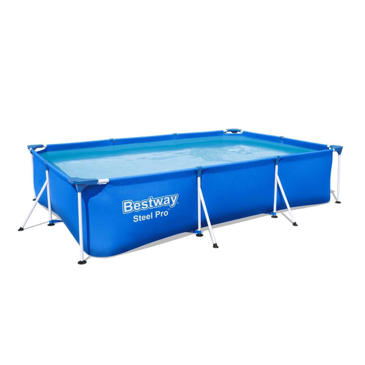 Piscina Structura Metalica, Dreptunghiulara, Cu Filtru, Pompa, Albastru, 300X201X66 Cm, Bestway Steel Pro