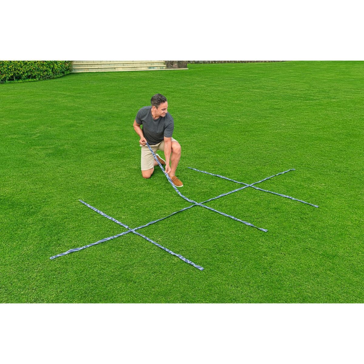 Piscina Structura Metalica, Dreptunghiulara, Gri, 366X201X66 Cm, Bestway Power Steel