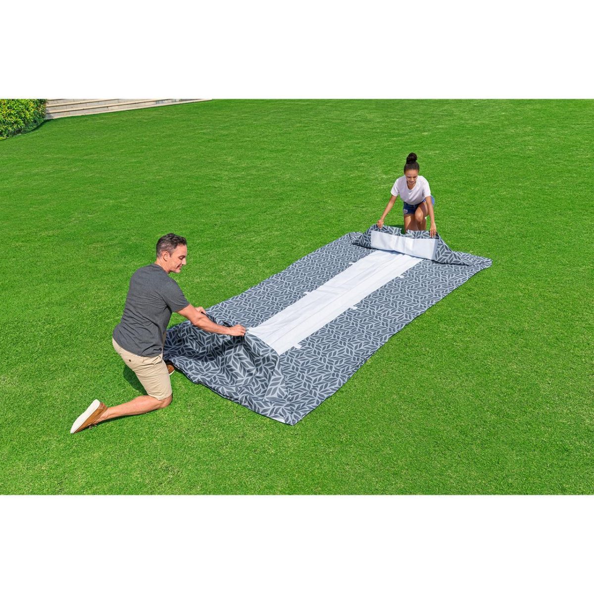Piscina Structura Metalica, Dreptunghiulara, Gri, 366X201X66 Cm, Bestway Power Steel