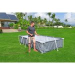 Piscina structura metalica, dreptunghiulara, gri, 366x201x66 cm, Bestway Power Steel