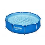 Piscina structura metalica, rotunda, albastru, cu test analiza apa, 305x76 cm, Bestway Steel Pro - imagine 6