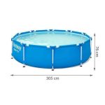 Piscina structura metalica, rotunda, albastru, cu test analiza apa, 305x76 cm, Bestway Steel Pro - imagine 4