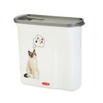 Recipient stocare mancare, pentru animale, model pisica, plastic, 2 L, 21x9x19 cm, Strend Pro