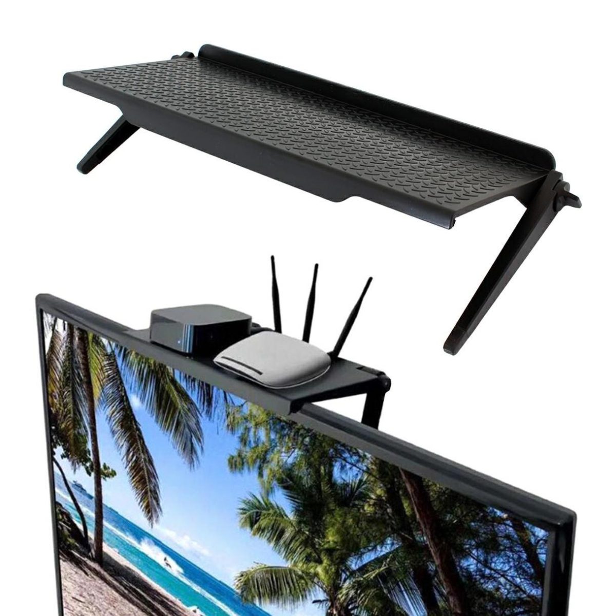 Etajera Tv / Monitor Din Abs, Reglabila, Dimensiune 30 X 11 Cm