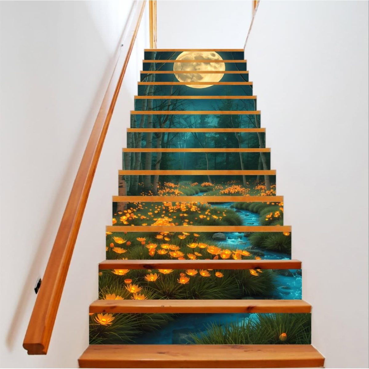 Sticker Decorativ Pentru Scari Interioare, Print Autoadeziv De Inalta Rezolutie, Dimensine 200 X 124 Cm, Cod: Avx-Stairs-05
