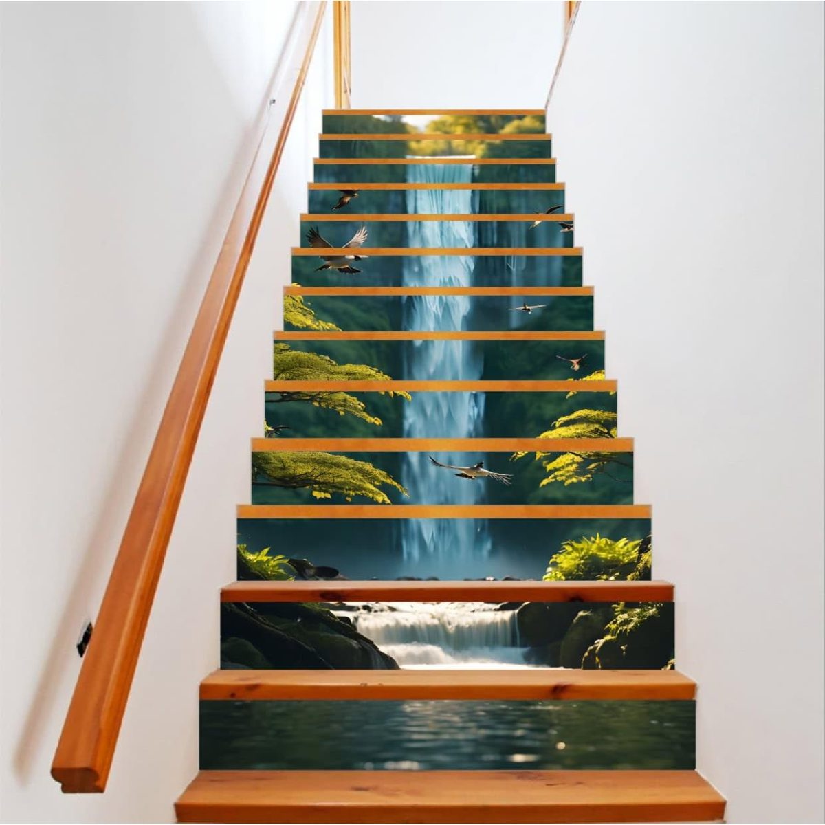 Sticker Decorativ Pentru Scari Interioare, Print Autoadeziv De Inalta Rezolutie, Dimensine 200 X 124 Cm, Cod: Avx-Stairs-11