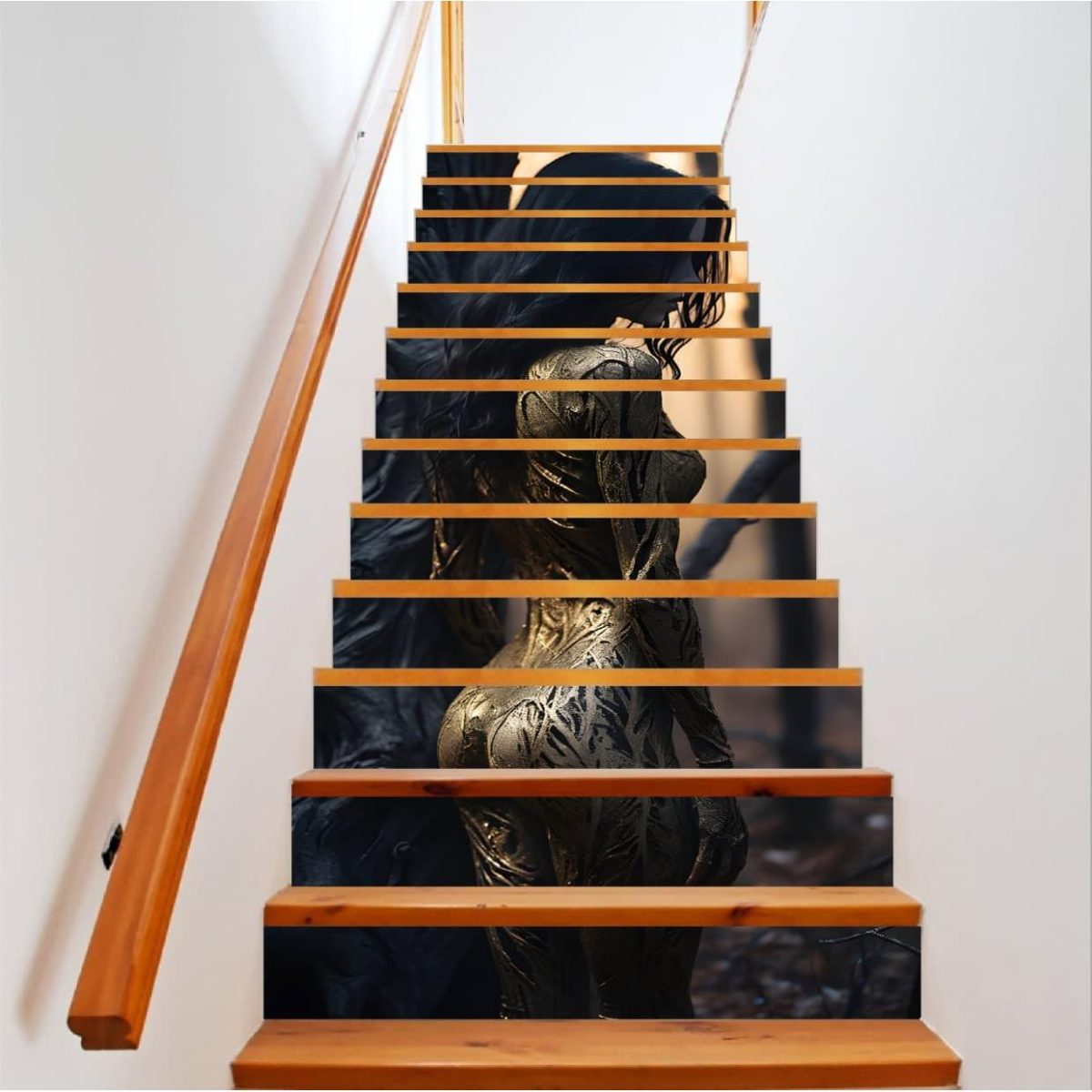 Sticker Decorativ Pentru Scari Interioare, Print Autoadeziv De Inalta Rezolutie, Dimensine 200 X 124 Cm, Cod: Avx-Stairs-20