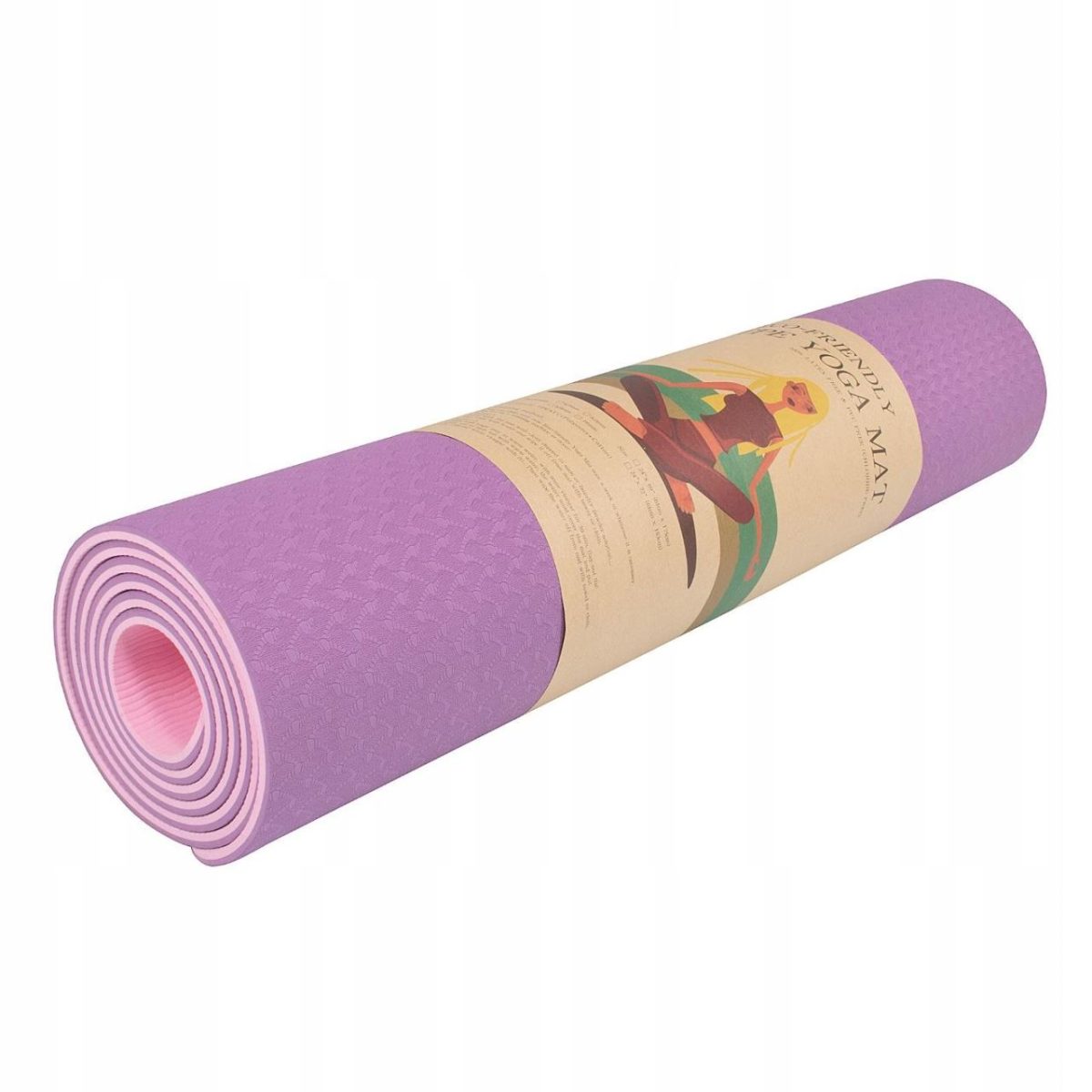 Saltea Pentru Yoga, Fitness, Mov, 183X61X0.6 Cm, Springos - Imagine 3